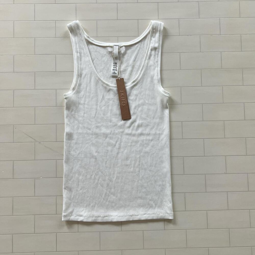 NWT SKIMS Soft Lounge Tank - Marble - XS